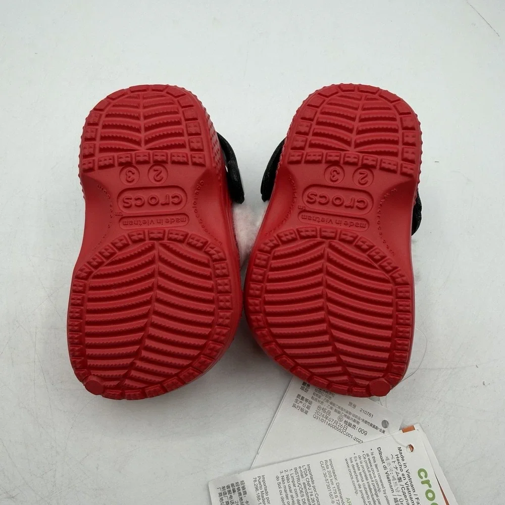 Crocs Littles Santa Claus Classic Clogs Toddler Size C2/C3 Red‎ Christmas Shoes
